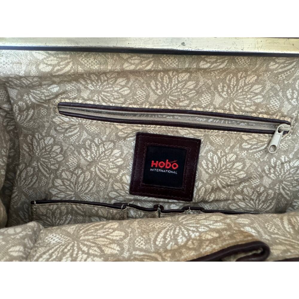 Vintage Y2K Hobo International Chocolate Brown Leather Foldover Clutch - Picture 12 of 12
